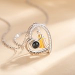 Gepersonaliseerde Ik Hou Van Je Mam Projectieketting Moeder en Kind Liefde Hart Hanger Halssieraad Sieraden Verjaardag Moederdag Kerstcadeau voor Mama