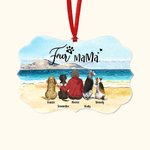 Personalisierte Haustier und Haustierbesitzer unregelmäßige Form keramischen Ornament Weihnachten Memorial Geschenk für Tierliebhaber