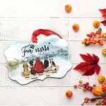 Gepersonaliseerde Honden Zullen Altijd Bij Hun Eigenaars Zijn Huisdieren Onregelmatige Vorm Ceramisch Ornament Kerstcadeau voor Vrienden