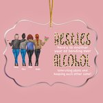 Personalized Besties Coffee Irregular Shape Acrylic Ornament Christmas Gift Birthday Gift for Friends