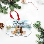 Gepersonaliseerde Honden Zullen Altijd Bij Hun Eigenaars Zijn Huisdieren Onregelmatige Vorm Ceramisch Ornament Kerstcadeau voor Vrienden