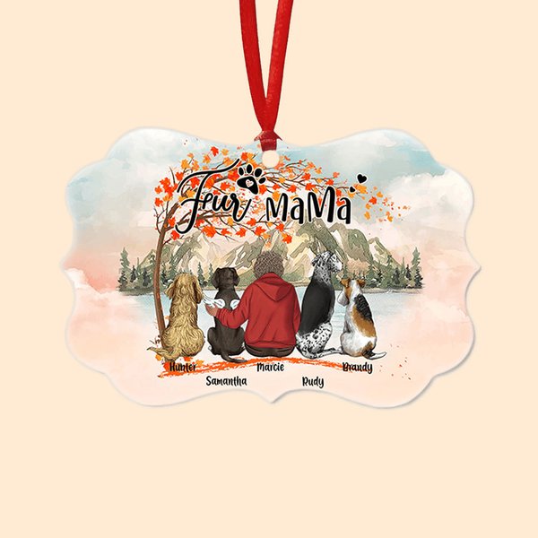 Personalizado We Are Together under The Maple Tree Mascotas Forma Irregular Adorno de Cerámica Regalo de Navidad para Amigos