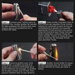 Briquet Porté-clé Allume-feu Allumette avec Nom Personnalisé et Dragon's Breath Immortal Cadeau d'Halloween