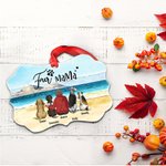 Personalisierte Haustier und Haustierbesitzer unregelmäßige Form keramischen Ornament Weihnachten Memorial Geschenk für Tierliebhaber