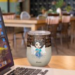 Gepersonaliseerde Just A Girl Who Loves Books 12oz Wine Tumbler Reading Gift Kerstcadeau Verjaardagscadeau voor boekenliefhebbers