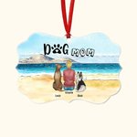 Personalizzato per essere con l'altro sulla spiaggia animali domestici forma irregolare ceramica Ornamento di Natale per gli amici