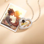 Gepersonaliseerde Ik Hou Van Je Mam Projectieketting Moeder en Kind Liefde Hart Hanger Halssieraad Sieraden Verjaardag Moederdag Kerstcadeau voor Mama