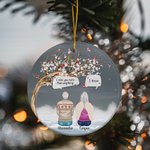 Personalized We Miss You More Than Anything We Know Round Ceramic Ornament Memorial Gift for Family Friend