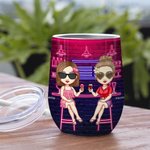 Gepersonaliseerde Best Bitches Here's to Another Year of Bonding over Alcohol 12oz Wine Tumbler Verjaardag Kerstcadeau voor Besties Zussen