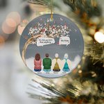 Personalized We Miss You More Than Anything We Know Round Ceramic Ornament Memorial Gift for Family Friend
