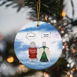 Gepersonaliseerd Ik Mis Je Ik Ben Altijd Bij Je Keramisch Ornament Kerst Gedenkcadeau voor Familie Vrienden