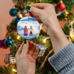 Personalised We're Always With You Round Ceramic Ornament Home Decor Memorial Gift for Family Friends