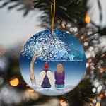 Personalizzato In Loving Memory Of Those Who Are Forever In Our Hearts Ornamento in ceramica Regalo commemorativo di Natale per la famiglia e gli amic