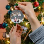 Personalized I Miss You I'm Always With You Round Ceramic Ornament Memorial Gift for Family Friend