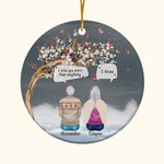 Personalized We Miss You More Than Anything We Know Round Ceramic Ornament Memorial Gift for Family Friend