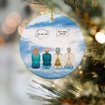 Gepersonaliseerd Ik Mis Je Ik Ben Altijd Bij Je Keramisch Ornament Kerst Gedenkcadeau voor Familie Vrienden
