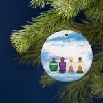 Personalised We're Always With You Round Ceramic Ornament Home Decor Memorial Gift for Family Friends