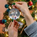 Personalized We Miss You More Than Anything We Know Round Ceramic Ornament Memorial Gift for Family Friend