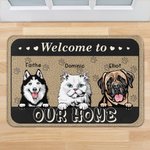 Gepersonaliseerde Welkom In Mijn Huis Huisdier Deurmat Grappig Huisdierliefhebbers Kat Hond Geschenk voor Binnen Buiteningang