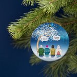 Ornamento in ceramica personalizzato We Miss You We're Always With You Regalo commemorativo di Natale per la famiglia e gli amici