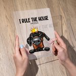 Placa acrílica transparente personalizada I Rule The House Decoración de la casa Regalo de Navidad Regalo de cumpleaños para los amantes de los perros y los gatos