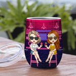 Personalized Are We Drunk Bitch We Might Be 12oz Wine Tumbler Birthday Christmas Gift for Sisters Besties