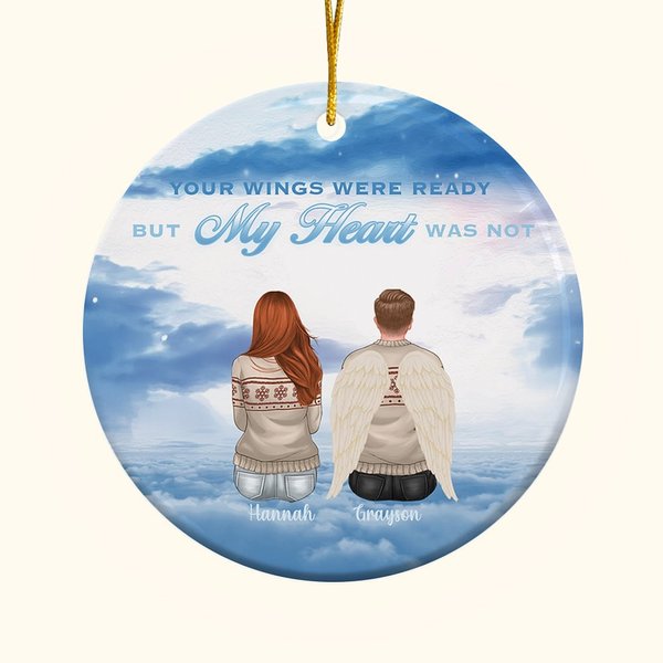 Henkilökohtainen Siipesi olivat valmiit, mutta sydämeni ei ollut keraaminen koriste Joulun muistolahja perheelle Ystäville