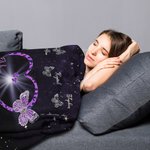 Personalized Whenever You Touch This Heart You Will Know That I Love You Butterfly Blanket Christmas Mother’s Day Anniversary Gift for Mom Grandma