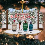 Personalized The Love Between Brothers and Sisters Is Forever Ceramic Ornament with Names Christmas Gift for Family Brothers Sisters