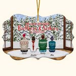 Personalized The Love Between Brothers and Sisters Is Forever Ceramic Ornament with Names Christmas Gift for Family Brothers Sisters
