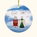 Gepersonaliseerd Ik Mis Je Ik Ben Altijd Bij Je Keramisch Ornament Kerst Gedenkcadeau voor Familie Vrienden
