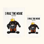 Placa acrílica transparente personalizada I Rule The House Decoración de la casa Regalo de Navidad Regalo de cumpleaños para los amantes de los perros y los gatos