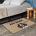 Personalized Welcome to My House Door Mat with Anti-Slip Rubber Back Christmas Gift for Pet Lovers