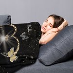 Couverture Papillon en Coeur Personnalisée avec Texte Blessed to Be Called Nana Cadeau d'Anniversaire Fête des Mères pour Maman Grand-mère