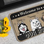 Gepersonaliseerde Welkom In Mijn Huis Huisdier Deurmat Grappig Huisdierliefhebbers Kat Hond Geschenk voor Binnen Buiteningang