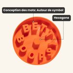 Bol Gamelle Chien avec Nom en Impression 3D Personnalisé Ralentisseur Pour Alimentation Lente