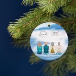 Gepersonaliseerd Ik Mis Je Ik Ben Altijd Bij Je Keramisch Ornament Kerst Gedenkcadeau voor Familie Vrienden