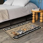 Personlig My House My Rules Pet Welcome Door Mat Morsom innflyttingsgave til katt, hund og kjæledyrelskere