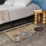 Personalised Welcome To My House The Humans Just Live Here With Me Door Mat Christmas Gift for Pet Lovers