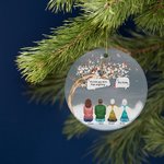 Personalized We Miss You More Than Anything We Know Round Ceramic Ornament Memorial Gift for Family Friend