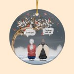 Personalized I Miss You I'm Always With You Round Ceramic Ornament Memorial Gift for Family Friend