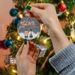 Personalised Your Wings Were Ready But My Heart Was Not Round Ceramic Ornament with Tree Bird Memorial Gift for Family Friend