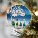 Ornamento de cerámica redondo personalizado I Miss You I Know Christmas Tree Decor Memorial Gift for Family Friends