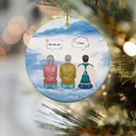 Ornamento de cerámica redondo personalizado I Miss You I Know Regalo conmemorativo para familiares amigos