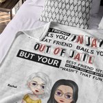 Personalizada We Are More Than Besties A Good Friend Manta polar Manta sherpa Ideas de amistad Regalo para el mejor amigo