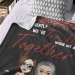 Manta personalizada We're Trouble When We Are Together Who Knew Best Friend Regalo de cumpleaños Regalo de Navidad