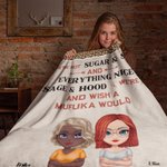 Manta personalizada estilo leopardo We're Not Sugar & Spice Regalo de Navidad Regalo de cumpleaños para la mejor amiga