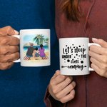 Personalized Let's Sleep Under The Stars White 11/15oz Ceramic Mug Camping Trip Mug Gift for Family Friend