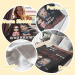 Manta personalizada We're Trouble When We Are Together Who Knew Best Friend Regalo de cumpleaños Regalo de Navidad