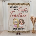 Personalizada We're Trouble When We Are Together Who Knew Bestie Manta Regalo de Navidad Regalo de Cumpleaños